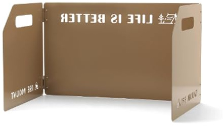 Whoasyst Parabrisas plegable para picnic al aire libre, mochilero, cocina, plegable, accesorios de protección contra el viento, pantalla plegable para parrillas al aire libre, paneles de pantalla
