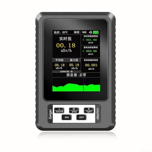 Contatore Geigers, rilevatore di radiazioni nucleari, misuratore di dosimetro a raggi X Beta Gamma, dosimetro digitale portatile con ampio schermo LCD