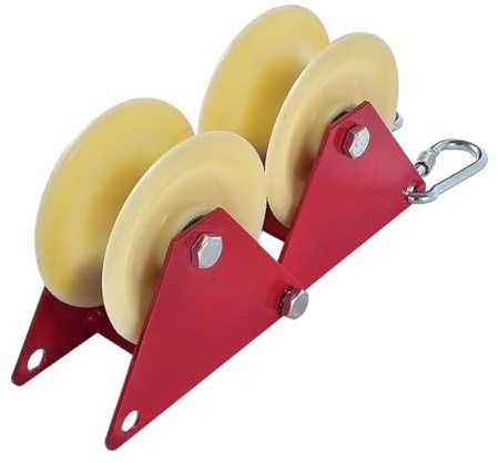 Gralara Seil Rückholrolle, Pulley für Manuelle Nutzung, Materialstärke für Höhenarbeiten, 55-mm-Riemenscheibe