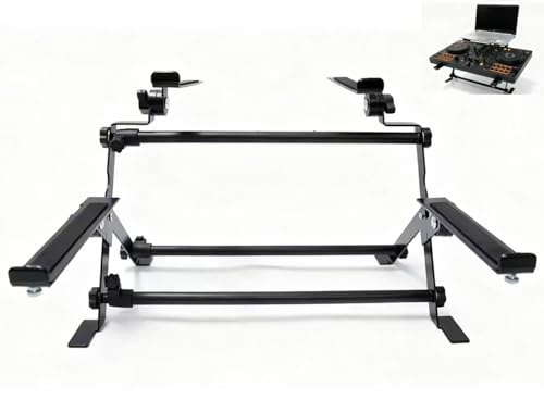 yskjyxgs Portable DJ laptop stand; adjustable tilt angle and width, anti-slip design, DJ stand for laptop and controller; the perfect choice for your DJ rig at home, workstation, or on tour.