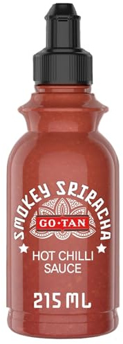 GO-TAN - Sauce Smokey Sriracha | Savoureux mélange fumé et épicé | Idéal pour vos plats asiatiques | la bouteille de 215mL | LOT DE 3