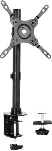 VIVO STAND-V101C - Supporto da scrivania per TV e monitor, altezza regolabile e inclinabile, per schermi fino a 42, colore: Nero