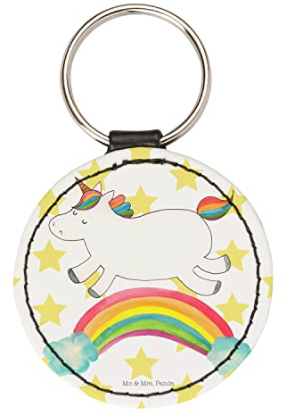 Mr. & Mrs. Panda Schlüsselanhänger Einhorn Regenbogen - Geschenk, mini, Erwachsenwerden, Schlüsselaccessoire, Einhornpower, Unicorn, schlüsselbund anhänger, Glitzer, Taschenanhänger