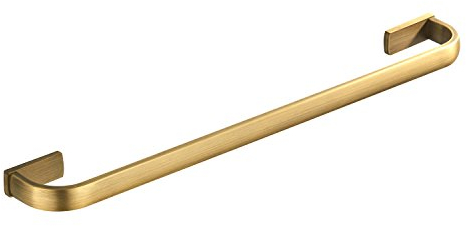 Flybath Towel Rail Bar Single Layer Brass Antique Holder Wall Mounted 57 CM, Brushed Brass