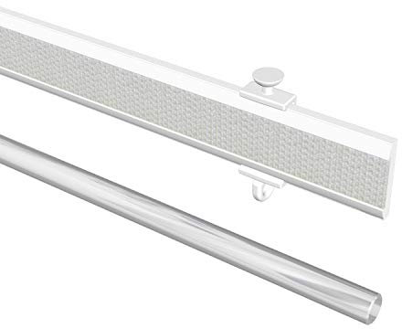 Flairdeco Paneelwagen mit Klettband, kürzbar, Aluminium, Weiß, 57 cm, 2-Einheiten