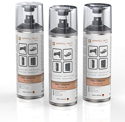 AUPROTEC Haftgrund Füller AUPROFILL MULTI Filler Grundierung für Autolack Primer Spray grau 3x 400ml