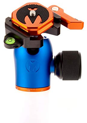3 Legged Thing AirHed Pro Lever Arca-Swiss Compatible Tripod Ball Head with 360 Degree Panning Base and Detachable Lever Clamp - Tripod and Monopod Compatible (AHPRO-LV-BLUE)