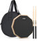 Dumb Drum Practice Pad, 2-seitig leises Übungspad, weicher Gummi, Holzsockel, mit Massivholz-Drumsticks und Übungspad Aufbewahrungstasche