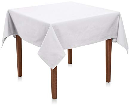 Biertisch Tischdecke Uni Polyester - Einfarbig, Pflegeleicht, Bügelfrei, Biertischtischdecke, Für Bierzeltgarnitur (Weiß, 110x270 cm)