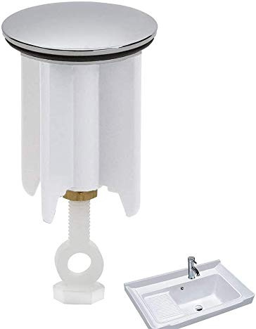 TAGYUO Tapón de Drenaje,tapón de Fregadero Inferior,tapón de Fregadero Universal,tapón de Lavabo Ajustable-tapón de baño de ⌀40 mm (la Altura es Ajustable Entre 6,5 cm-9 cm)
