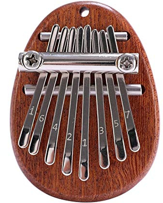 Portable 8-Key Mini Kalimba Finger Thumb Piano Marimba Musical Instrument Gift Portable Finger Piano for Kids Adult Beginners Waterdrop