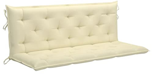 INLIFE Cojín Almohada para columpio de Hollywood, color crema, 150 cm de tela