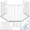 KIDUKU® Barrière de sécurité Enfant - Grande Version 300 cm | Grille de Protection métal - Pliable | avec Porte Inclus | 5 éléments - Pré-assemblé
