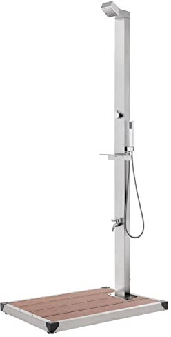 Tidyard Trädgårdsdusch med rostfritt stål bas, Rostfritt stål utomhusdusch dusch dusch dusch utomhus pool dusch 225 cm