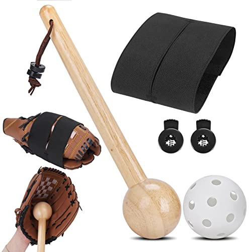 Roliwils Baseball Glove Break in Kit with Glove Mallet, Quick Shaping Without Damage | for Baseball & Softball Gloves | Training Essential