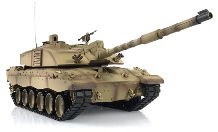 wheelfun Heng Long RC Panzer 2.4G 1/16 7.0 Kunststoff Ver Challenger II RTR Tank Modell 3908 Infrarot Kampf 340 ° Drehbarer Turm