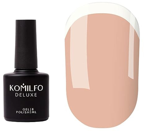 Komilfo Color Base French 8ml / 15ml / 30ml Medium density, self-leveling. Fast coverage. Soft, flesh-colored shades, Long -lasting up to 21 days, Nail Gel Polish Led Uv (Color Base French 09, 8ml)