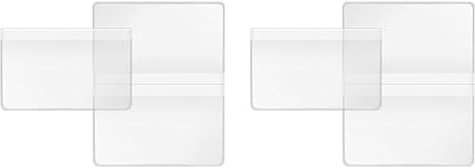 VELOFLEX 3274500 - Doppelhülle, Scheckkartenhülle, transparent, 95 x 119 mm, 20 Stück, Impfpasshülle, Hülle für Immunausweise, Kundenkartenhülle (Packung mit 2)