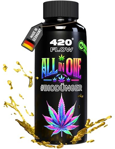 420Flow® All-In-One Cannabis Dünger (1000ml) | Organisch | Ausgewählte Rezeptur für Cannabis Samen | Anfängerfreundlich (inkl. Videoanleitung) | Perfekte Ergänzung für dein Growbox Komplettset