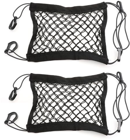 VEGCOO 2 Pcs Filet pour Casque Moto, Filet à Bagages Araignée Extensible pour Moto Scooter Vélo VTT