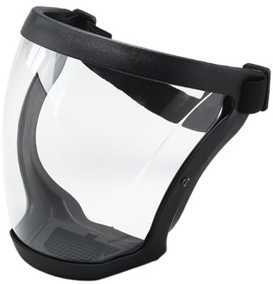 Zuasdvnk Écran facial, écran facial complet - Masque facial anti-buée transparent avec bande réglable,Masque complet, équipement de protection de sécurité pour le travail sur l'