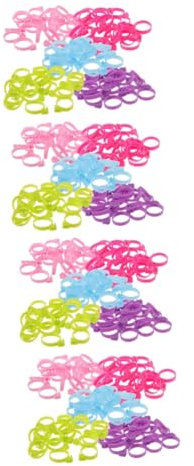 Cabilock 4 Juegos Corbata Decorativa para Bolso Lazos para Bolsas De Galletas Lazos De Sellado Pinzas para Manga Pastelera Suministros para Hornear Clip De Bolsa Gel De Sílice 50 Uds * 4