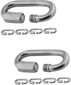 JECOMPRIS 10pcs Heavy Duty Chain Links Quick Link Connectors Stainless Steel Chain Connectors
