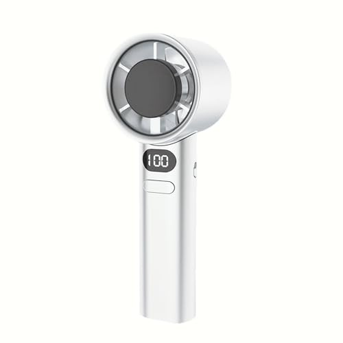 Anncain Tragbarer Turbo-Handventilator, 2000 mAh, per USB wiederaufladbar, persönlich, batteriebetrieben, kleiner Taschenventilator mit 120 Geschwindigkeiten, stufenlos variable Geschwindigkeiten