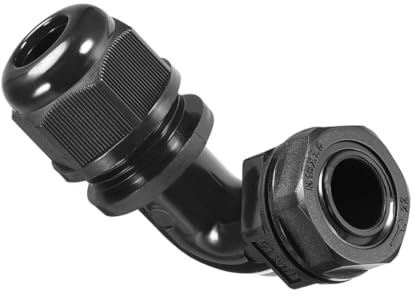 MACHSWON M16-Kabelverschraubung, 90 Grad verstellbar, 4–7 mm Biegeschutz, Nylon-Kabelverbinder mit Kontermutter und Dichtung, 1 Stück