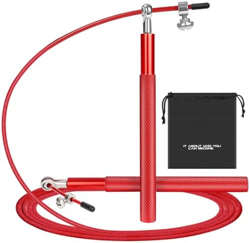 flintronic Corda per Saltare Professionale, Corda per Saltare di Velocità, Cuscinetti Doppi per Una Maggiore Velocità, Corde per Saltare Fitness Regolabile, per Allenamento, Fitness, Crossfit