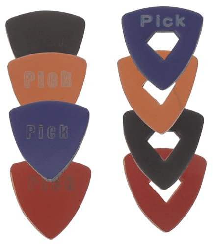 EPIGEIST 8 Stück Gitarrenplektren aus Leder Kompakte Bass und Ukulelen Picks Langlebig und Fingerfreundlich Musikinstrumentenzubehör für E-gitarre und Bass