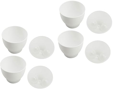 MUELODSIC 4 pezzi Mini Vaporiera per Uova da Microonde Contenitori Resistenti Alta Temperatura per Cottura Vapore Veloce Facili da Pulire e Portatili per Casa e Ristoranti