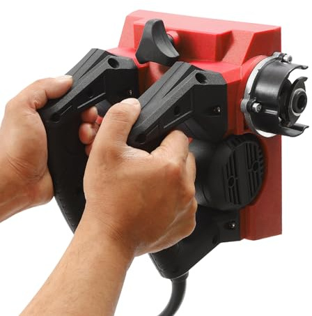 Raboteuse murale électrique - 1300 W - Raboteuse à rouleaux portable - Avec câble de 1 à 4 mm - Réglable - Pour peinture et mastic - Pour chantier de construction - Noir + rouge