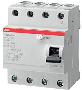 Abb-entrelec fh200 - Diferencial fh204ac-25/0,03 4 polos 25a corriente alterna 30ma