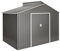 Hoggar Lättsta 5 44m2 - Casetta da Giardino - Lamiera 0.25 mm zincata e Verniciata - 192x282x222cm - Porta da 1117x162 cm - con lucernario in policarbonato