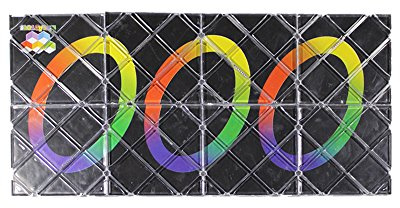 Gobus MoZhi LingAo 8 Panels 3 Ringe Black Magic Klapp Puzzle Cube Twisty Spielzeug für Kinder Jugendliche Erwachsene