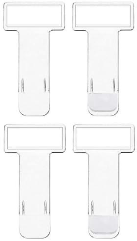 Hallenwerk Parkscheinhalter Clip Zettelhalter Halter für Parkschein Parkausweis Bewohnerausweis Zettel Notizen für die Windschutzscheibe von Auto selbstklebend transparent (4X Stück Set)