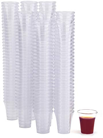 Lawei 1000 Pack Communion Cups 0.5oz Reusable Clear Shot Cups, Fits Standard Communion Trays, Plastic Shot Glasses Strong Durable Hard Plastic, Clear