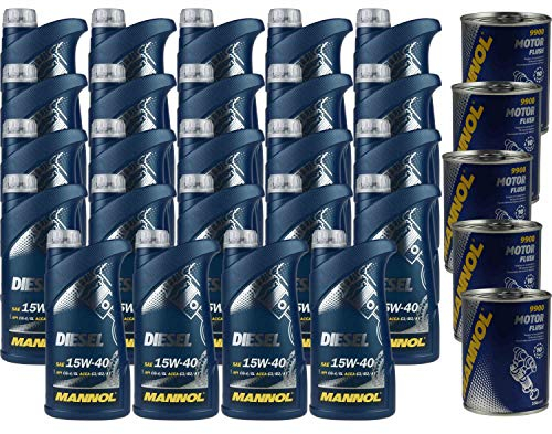 QR-PARTS 69808963 24L Motoröl MANNOL SAE 15W-40 DIESEL 5x MANNOL Motor Flush ADDITIV