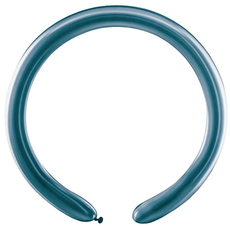 Bolsa 100 globos moldeables de látex natural Premium Quality D4 (Ø 5 cm/2 pulgadas), azul metalizado