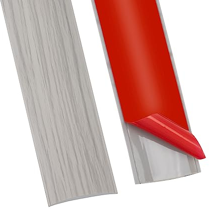 200cm×4cm Striscia di soglia strisce di transizione del pavimento striscia divisoria autoadesiva per porta del pavimento striscia di rivestimento del bordo del pavimento(Grigio)