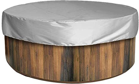 PRELGOSP Cubiertas para Jacuzzi, Cubierta SPA Redondo, Funda Jacuzzi contra el Viento y Los Rayos UV para Gatos Perros Mascotas Niños Interior al Aire Libre,Gris,190 * 30cm