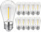 MZYOYO S14 1W E27 LED,E27 LED Vintage Edison Bombilla,1W LED Lámpara de Filamento,Bombilla LED E27,para S14 al aire libre LED cadena de luz,2200K blanco cálido,no regulable,plástico,paquete de 10