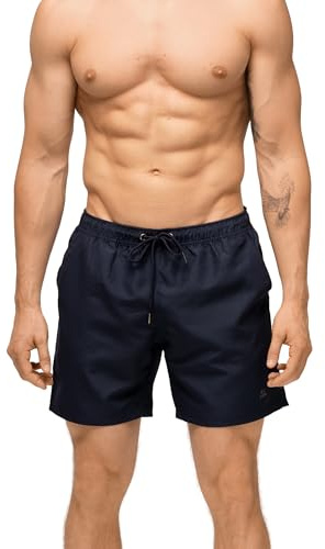 DANISH ENDURANCE Bañador Hombre de Secado Rápido, Traje de Baño, Playa, Piscina, Surf y Deporte, Azul Oscuro, M