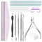 Lime, Buffer, e Tronchesino professionali per unghie, Spingi Cuticole Raschietto, Spazzola, Set per manicure e pedicure, adatto casa e salone
