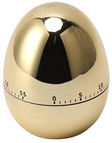 Timer Meccanico, 60 Minuti Durevole Timer da Cucina Portatile (Oro)
