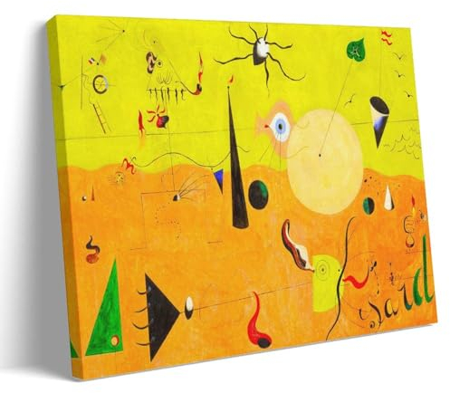 CaMbos Joan Miro Berühmte Malerwerke (Der Jäger) Druck Poster Kunstdruck Wand Foto Farbe Hängende Bild Familie Schlafzimmer Dekor Geschenk 24x36inch(60x90cm)