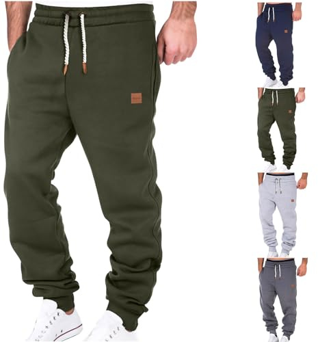2024 Pantaloni della Tuta Lunghi Joggers in Cotone Leggero per Uomo Pantaloni da Uomo Casual Sportivi Pantaloni da Jogging da Uomo Leggeri Ideali per Casa Palestra Corsa attività Sportiva Jogging