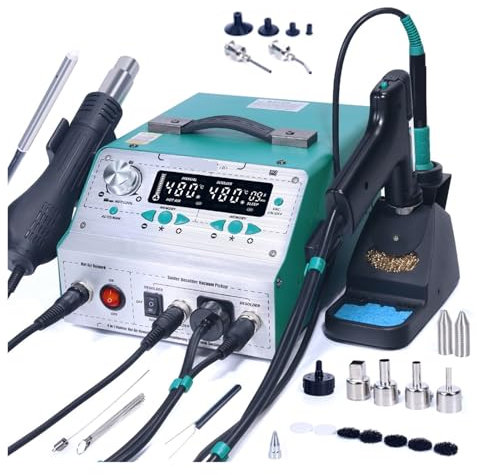 MZZYG Soldering Iron Station 780W Soldering Station Hot Air Gun Desoldering Station Suction Pen Soldering Gun Electric Soldering Iron 4IN1