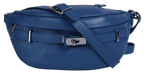 Samantha Look Gürteltasche Echt Leder Damen Made in Italy, bequeme Bauchtasche im Clean Chic, Cross Body Bag aus Leder